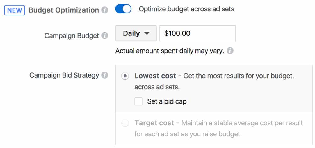 facebook budget optimization