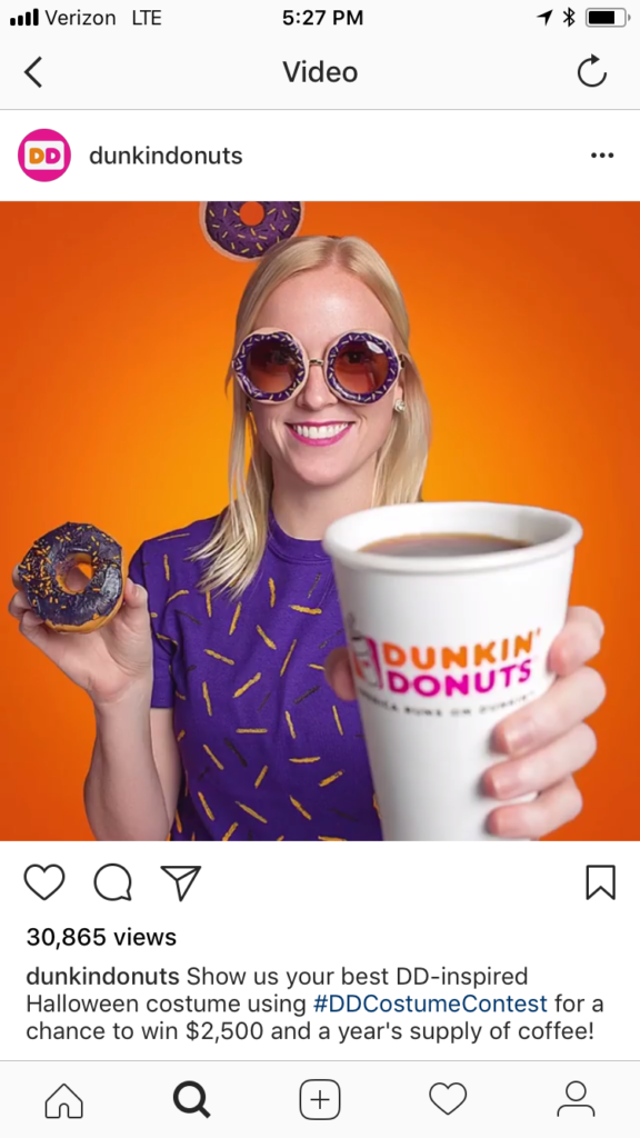 Dunkin 'Donuts sait aussi comment créer des vignettes alléchantes
