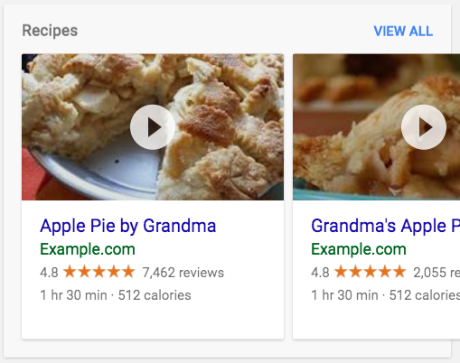 rich snippets google recipe